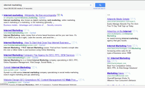 internet marketing search results